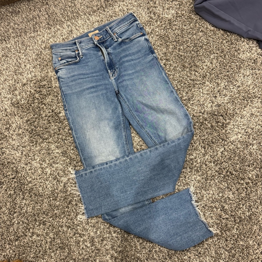 MOTHER Mid Rise Dazzler Ankle Fray Sz 25 - Picture 5 of 6